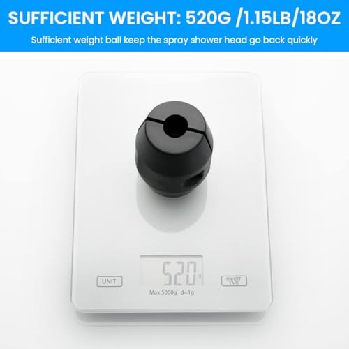 Serplex® Faucet Hose Weight, Counterweight Ball for Pull-Out Faucet 520g Suitable for Nylon Pipe 12-14mm Replacement Weight Ballast for Retractable Faucet Pull-Out Hose Spray Head Counterweight Serplex® Faucet Hose Weight, Counterweight Ball for Pull-Out Faucet 520g Suitable for Nylon Pipe 12-14mm Replacement Weight Ballast for Retractable Faucet Pull-Out Hose Spray Head Counterweight